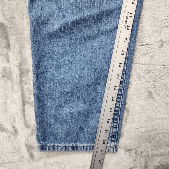 Vintage Lee Jeans Womens 20W Blue High Rise Tapered Leg Elastic Waist Mom Baggy - Picture 10 of 12